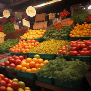 Fresh Healthy Fruits at Market Harvested Organically