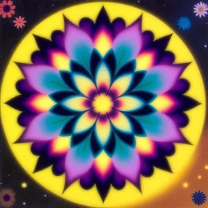 Vibrant Healing Starburst: Colorful Cosmic Design