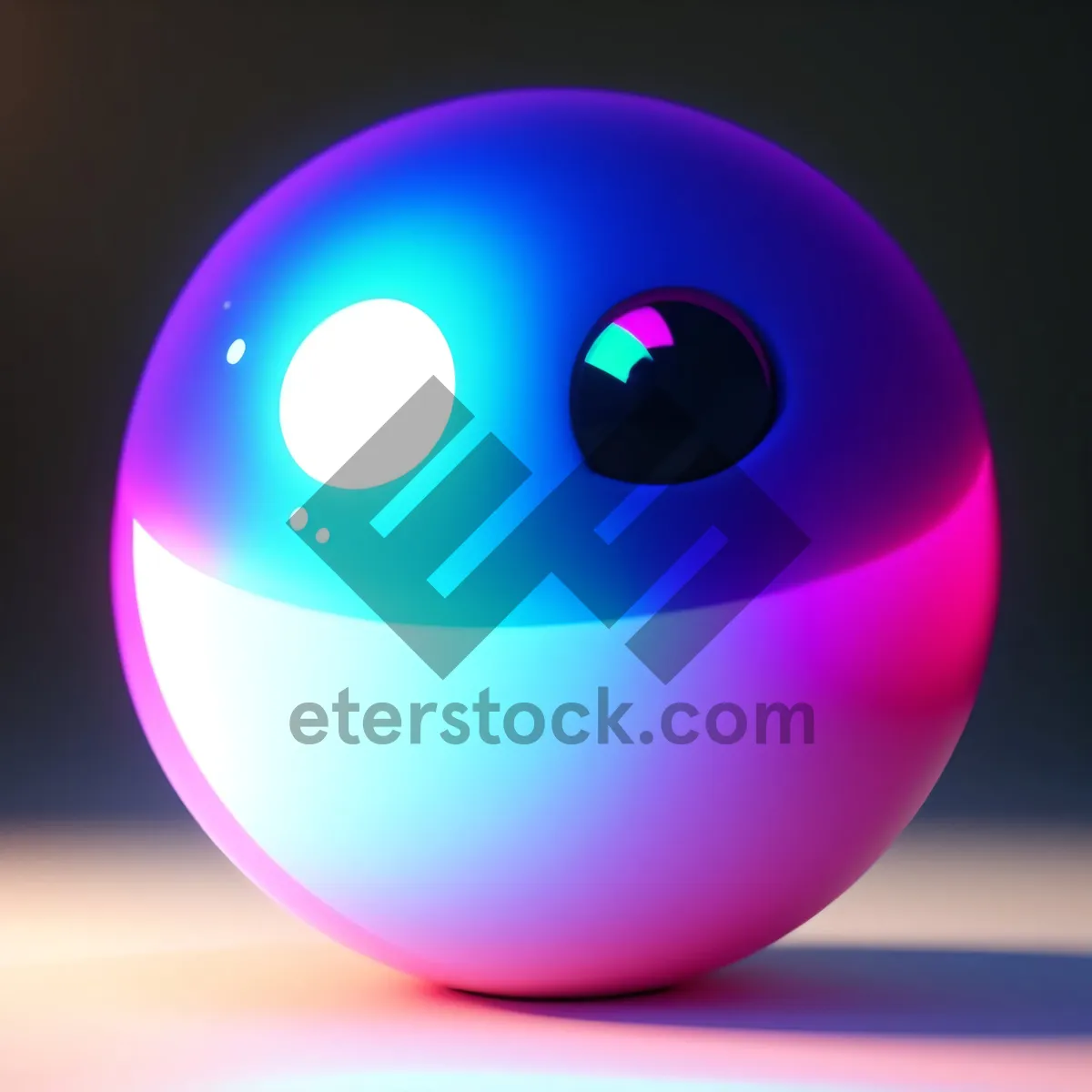 Picture of Shiny Glass Button Icon Set with Reflective Sphere