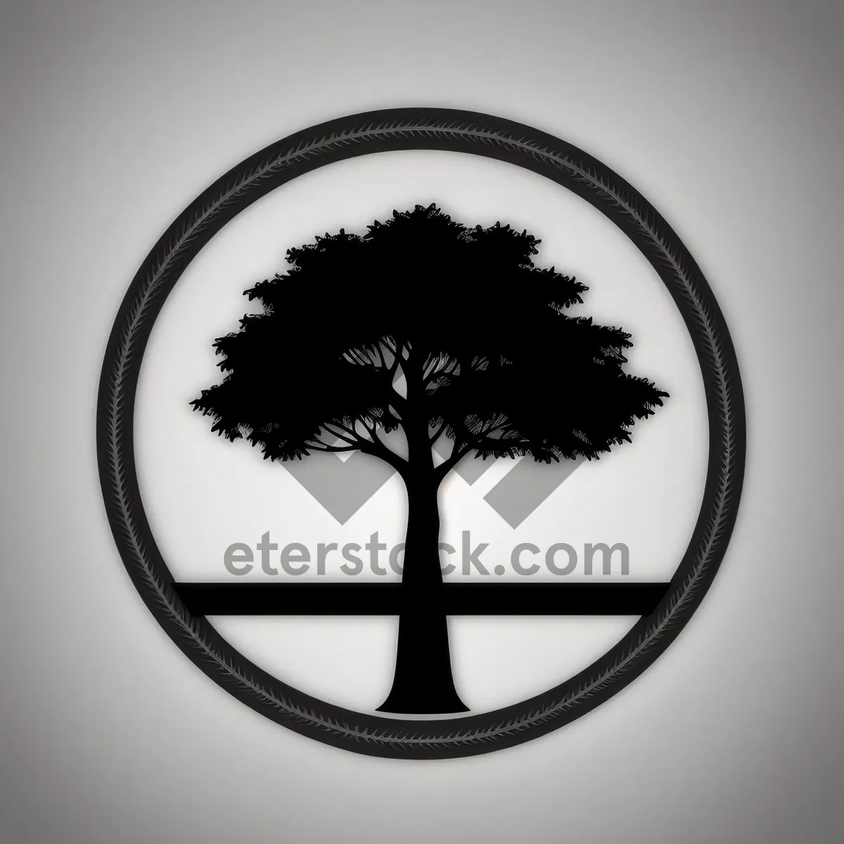 Picture of Sleek Modern Round Black Button Icon with Shiny Curves