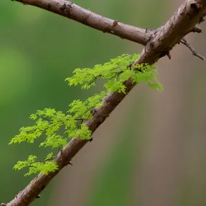 Vibrant Spring Growth in Elm Forest