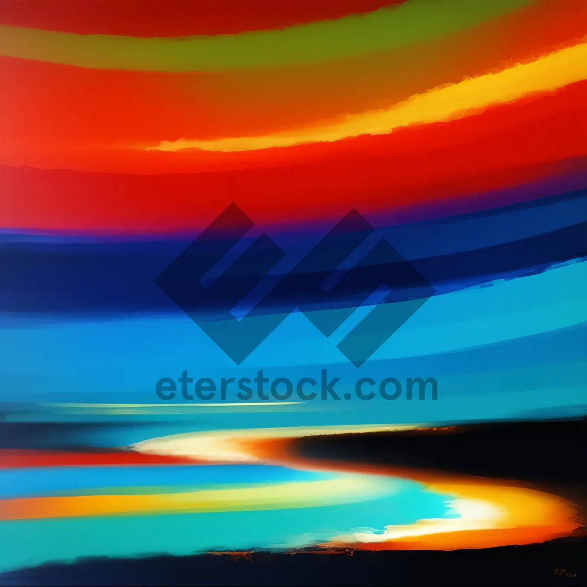 Picture of Vibrant Waves: Futuristic, Colorful, and Dynamic