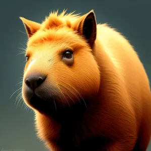 Furry Guinea Pig with Adorable Whiskers