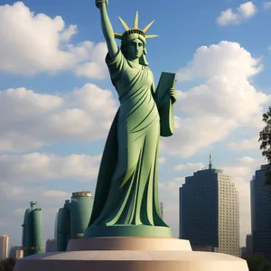Iconic Liberty Monument in Majestic City Skyline