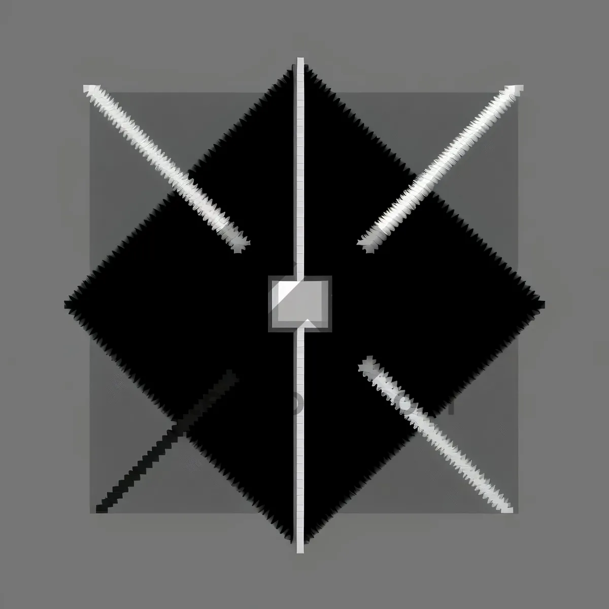 Picture of Decorative heraldic star icon in symbolic graphic design.