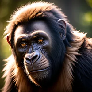 Orangutan Portrait in a Primate Menagerie