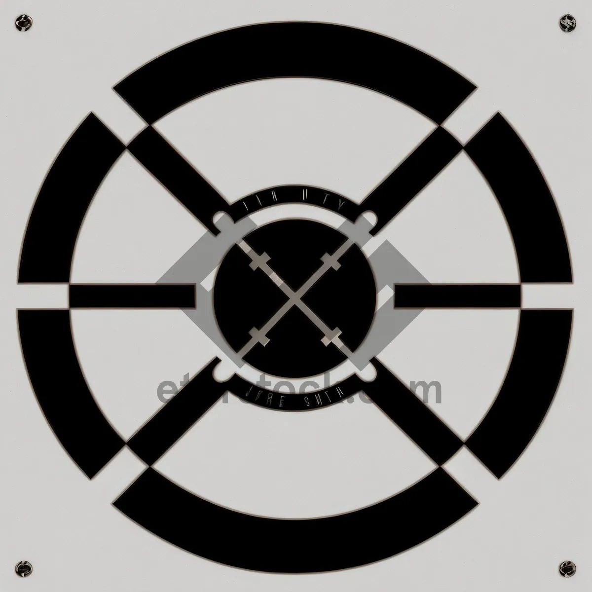 Picture of Black Round Nuclear Power Button Icon