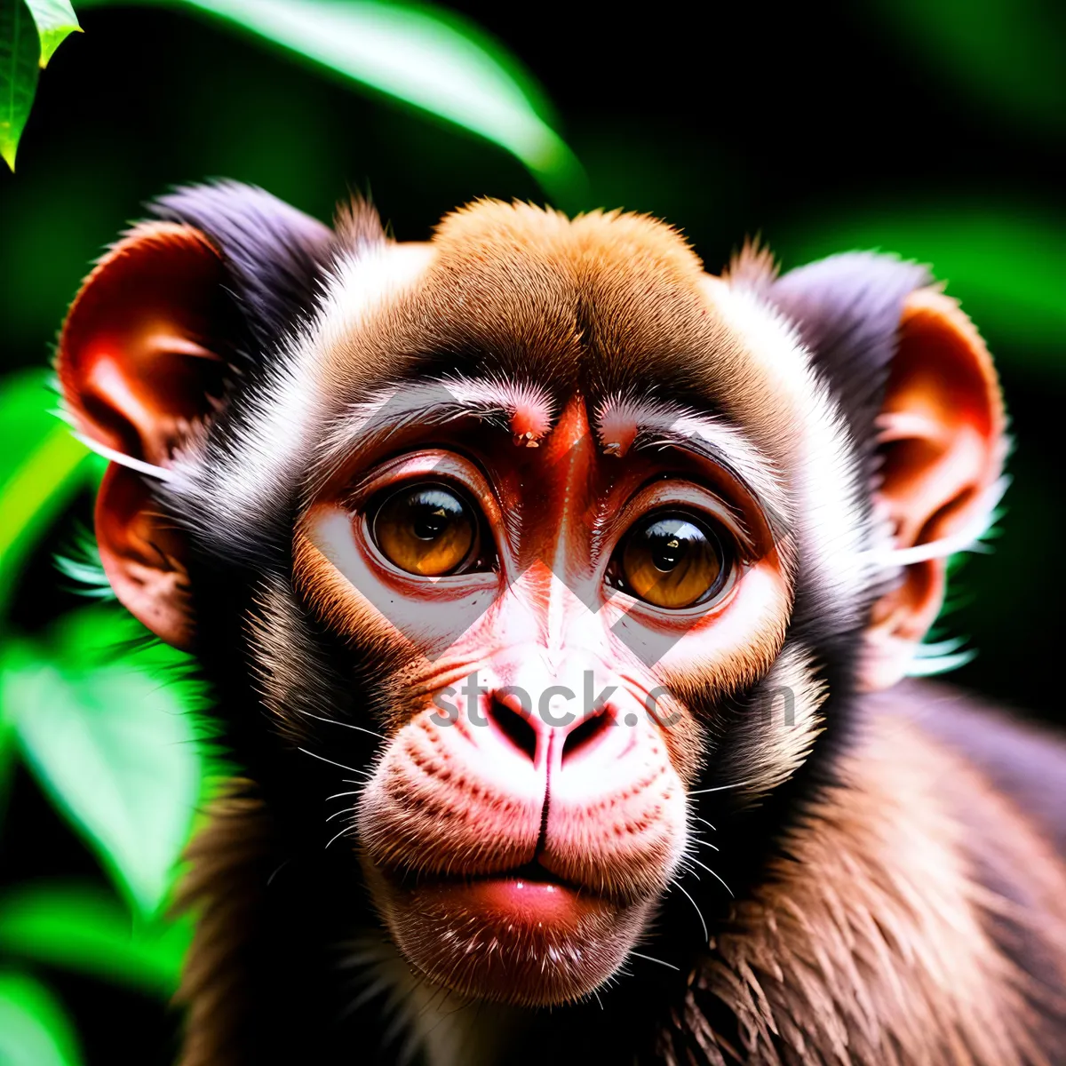 Picture of Playful Ape in Jungle Habitat