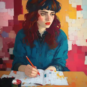 Happy People Playing Education Comic Book Puzzle Game