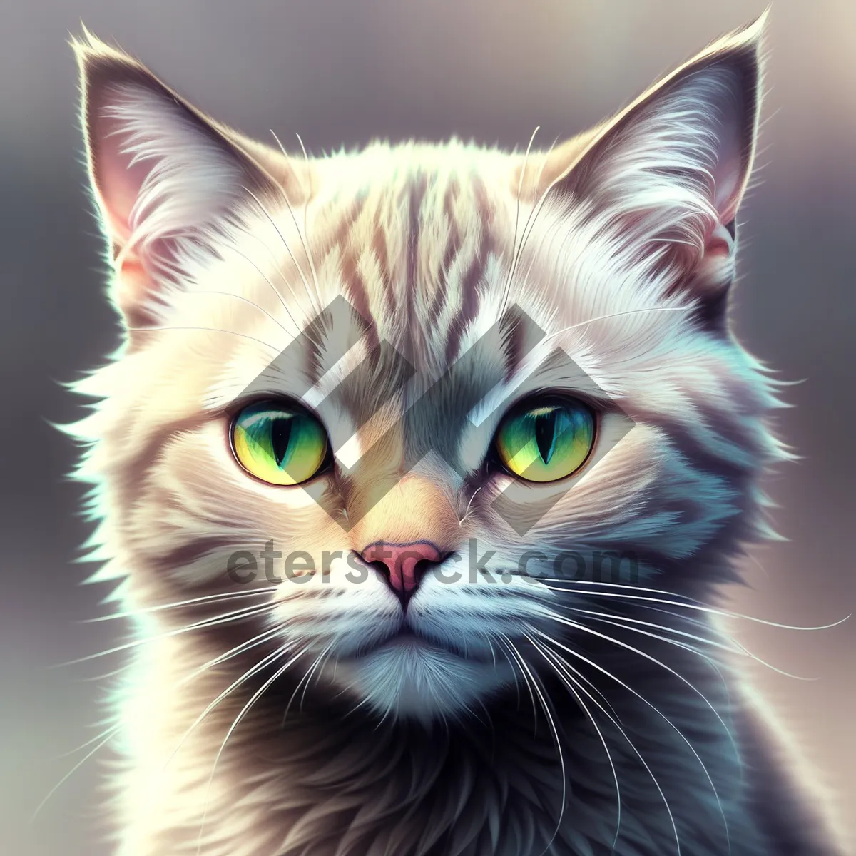 Picture of Cute Tabby Kitty with Curious Eyes