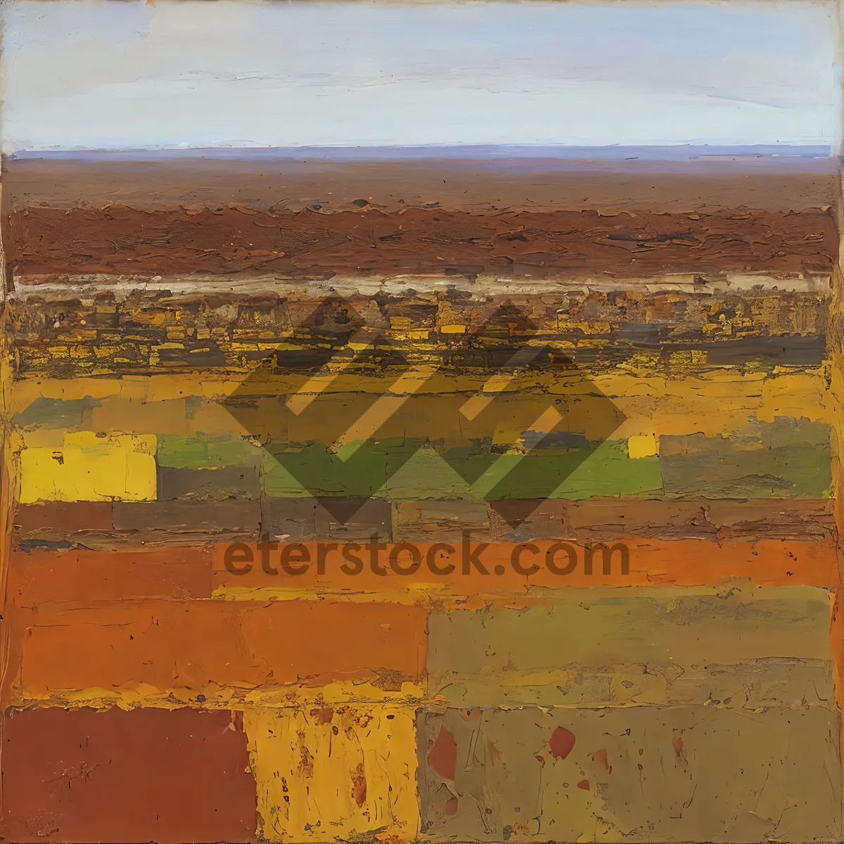 Picture of Old Brick Shed in Grunge Landscape