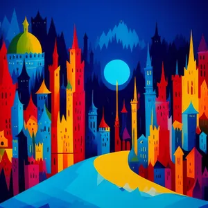 Colorful pencils in a wood box swirl rainbow hues