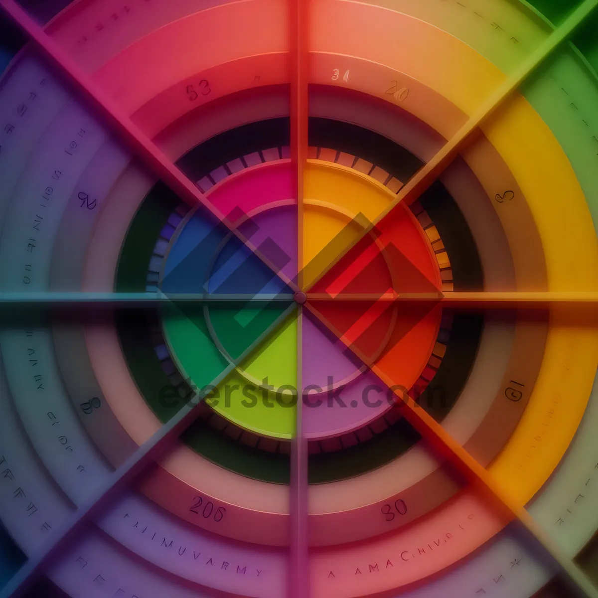 Picture of Dynamic Fractal Roulette Wheel Design - Colorful and Futuristic