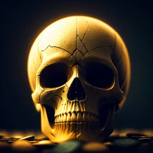 Spooky Pirate Skull: Anatomy of Death and Horror.