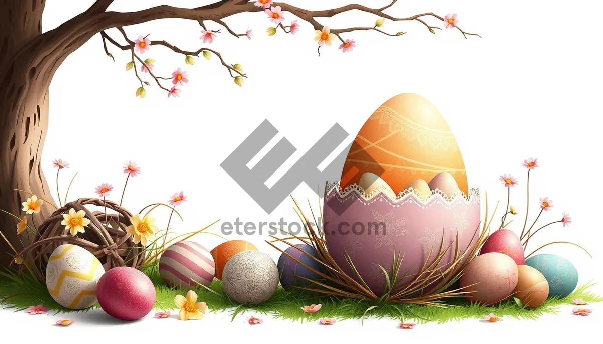 Picture of Graphic Hen Icon: Orange Celebration Decoration