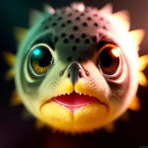 Puffer Fish Mask with Piercing Underwater Eyes