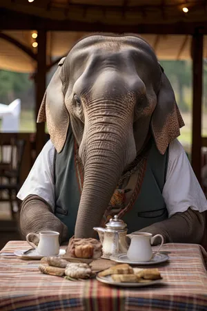 Endangered Elephant Bull in South African Park