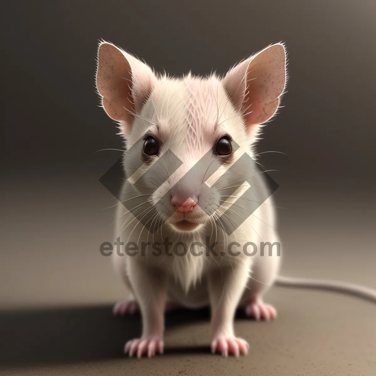 Picture of Furry Friend with Floppy Ears - Cute Domestic Mouse