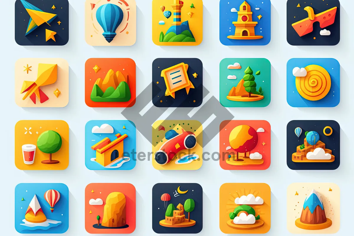 Picture of Glossy design icons set for web and mobile sites.