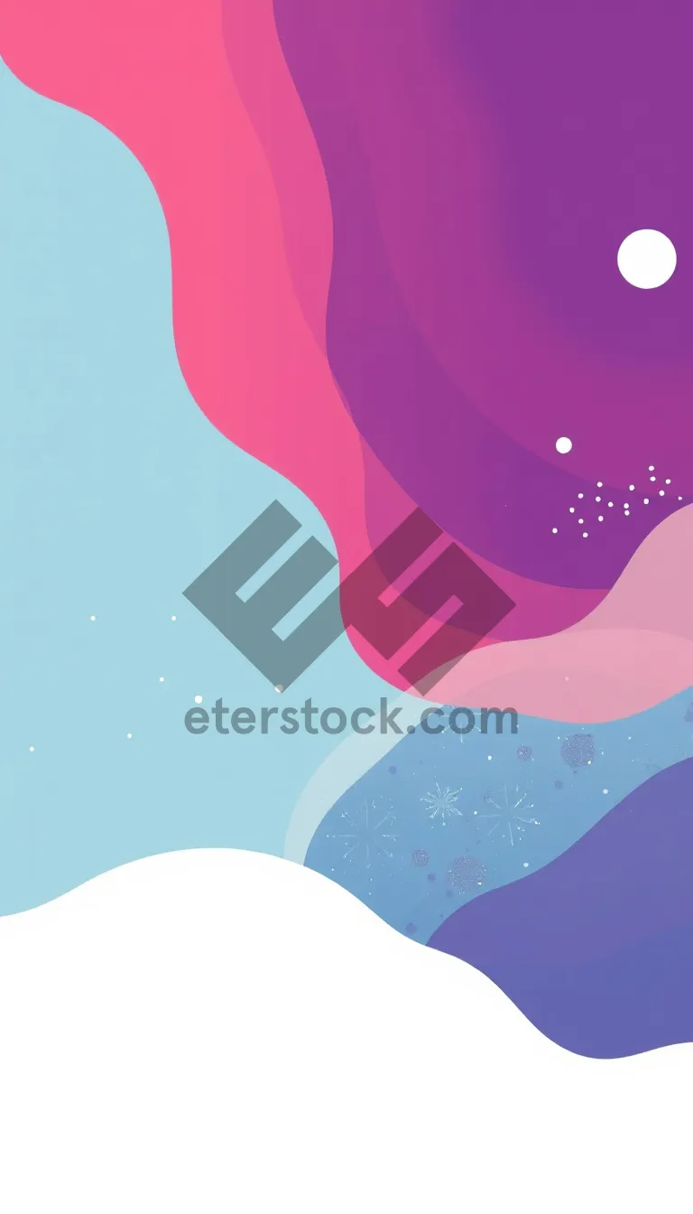 Picture of Starry Moonlight Wave Design Wallpaper