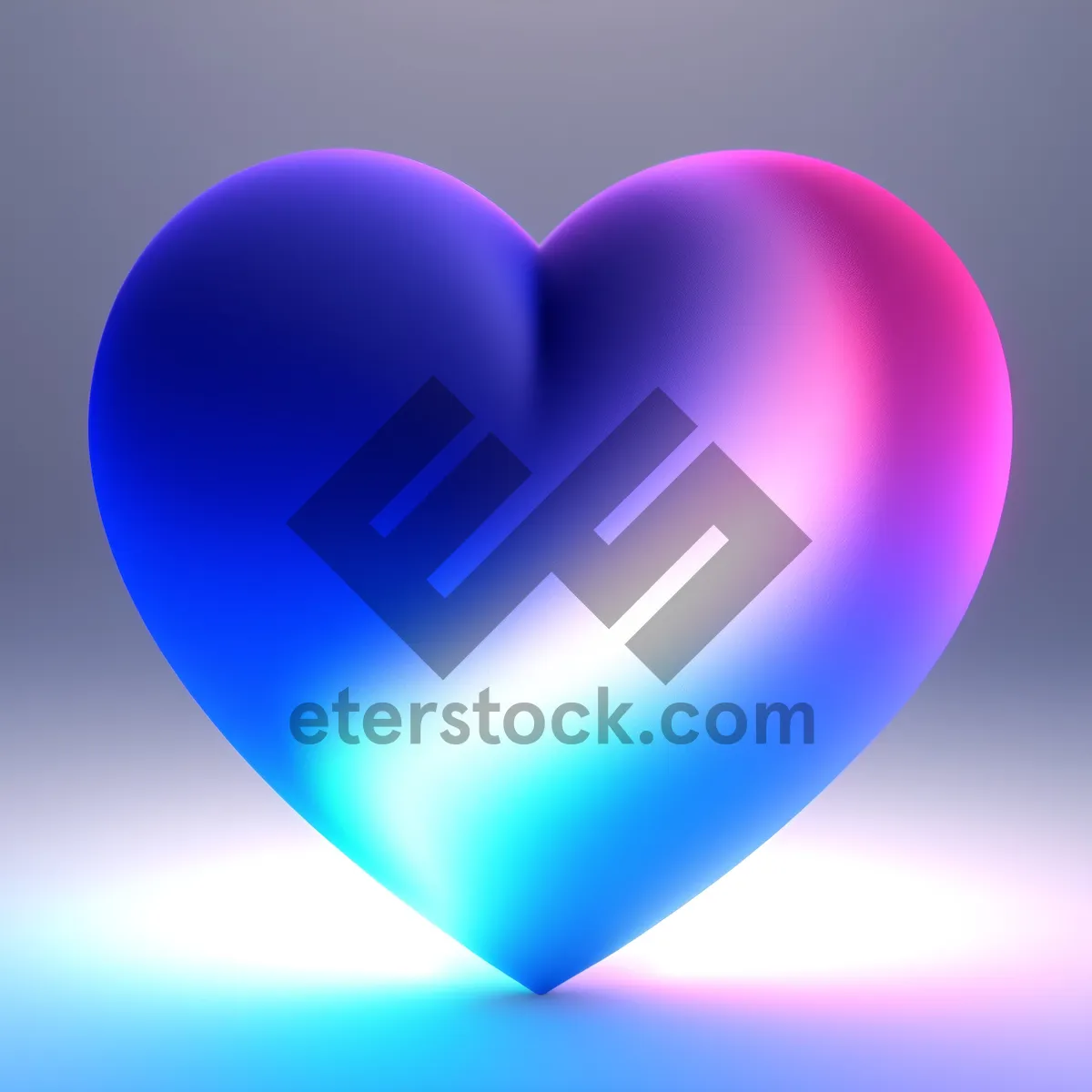 Picture of Shimmering Love: Heart-shaped Oxygen Symbol in Bright Pink