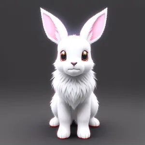 Cute Bunny with Fluffy Ears