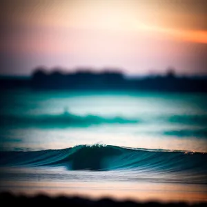Sunset Reflections on a Tropical Beach