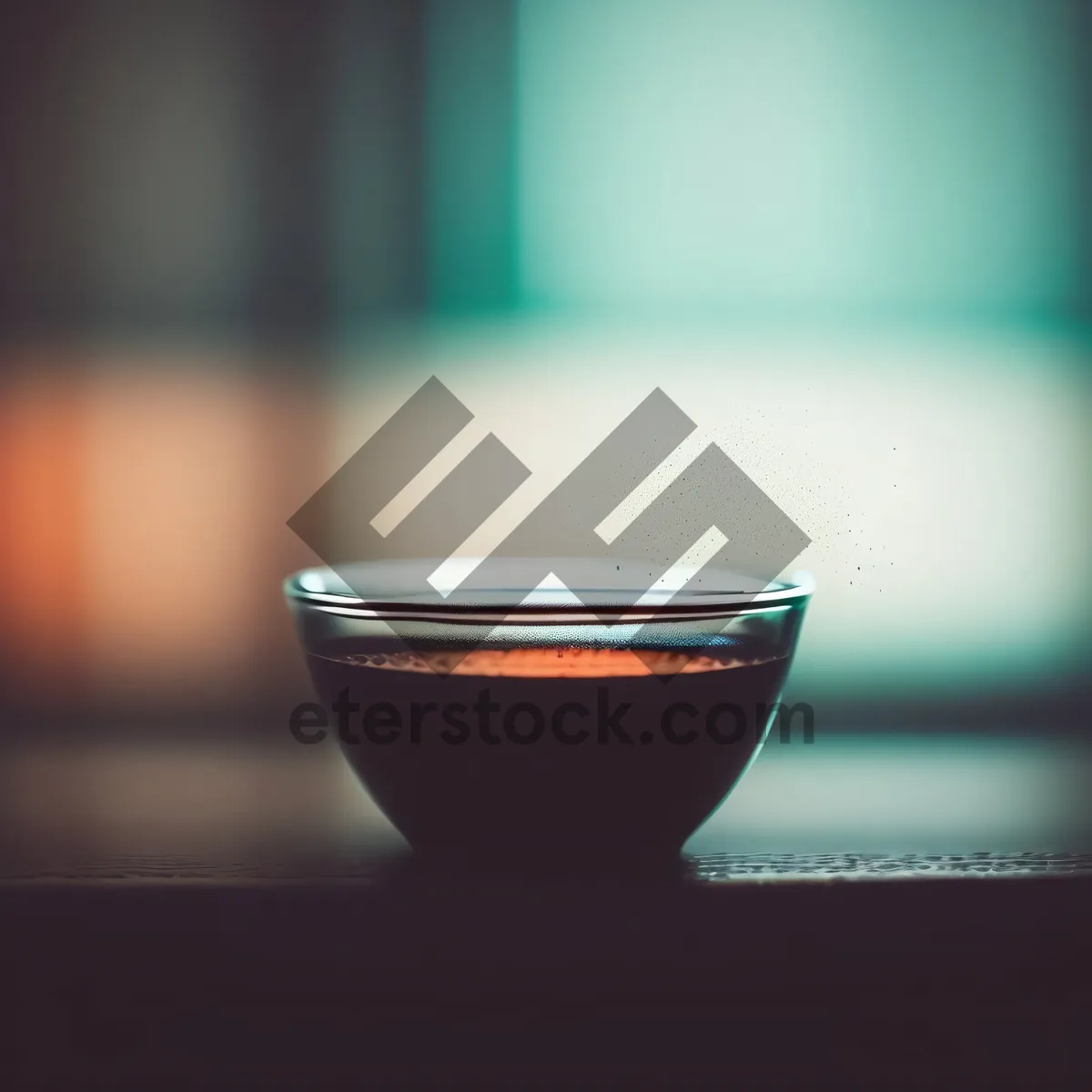 Picture of Hot Soup in Wine Glass on Table