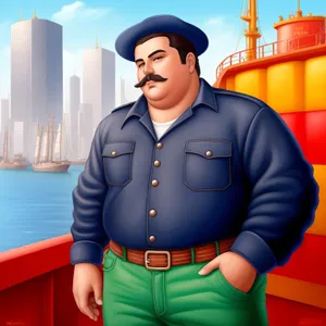 Confident Aviator Smiling in Professional Business Attire