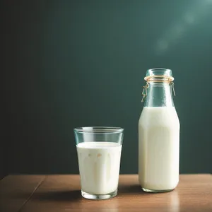 Healthy Dairy Milk Bottle in Glass Container