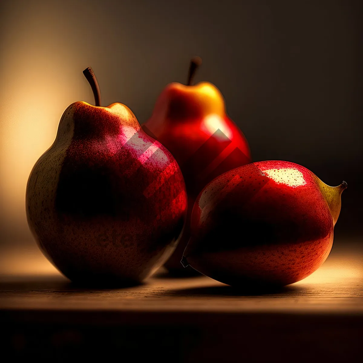 Picture of Fresh and Juicy Fruits: Apple, Pear, Pomegranate