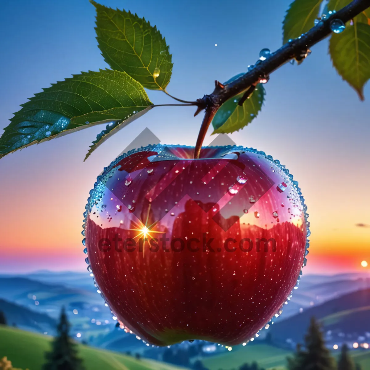 Picture of Fresh Cherry Berry Apple Snack Delicious and Healthy