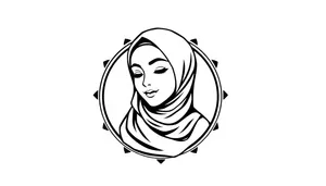 Black Cartoon Housewife Haircut Clip Art Drawing