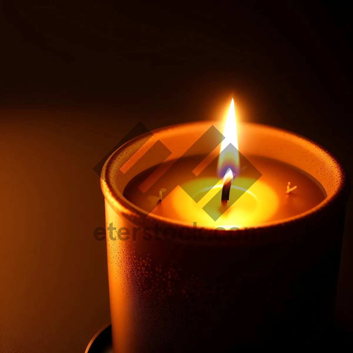 Picture of Candlelight Glow: Illuminated Flame Casting Warmth