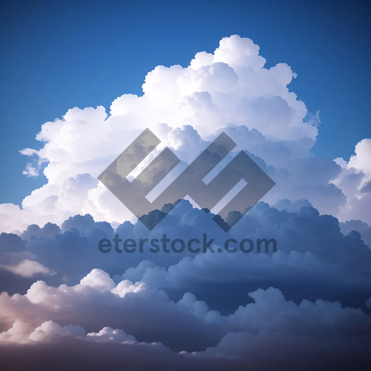 Picture of Vibrant Sky with Puffy Cumulus Clouds