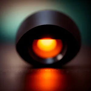 Bright Orange Circle Glass Button Icon