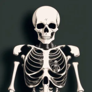 Spooky Sculpture: Bone Anatomy Skeleton Figure