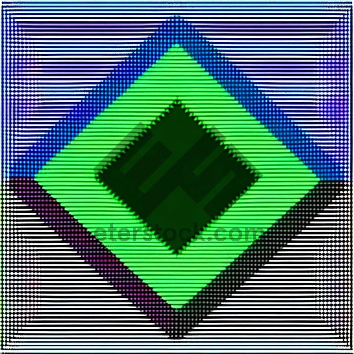 Picture of Modern Art Mosaic Design: Colorful Halftone Circle Grid