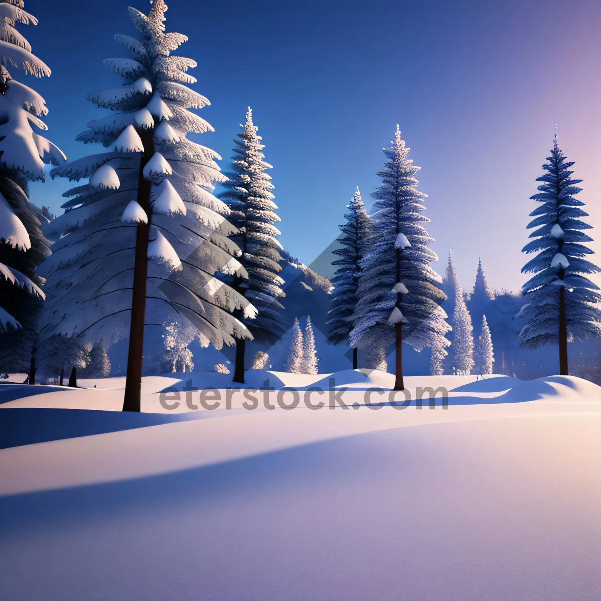 Picture of Winter Wonderland: Majestic Snow-Capped Forest