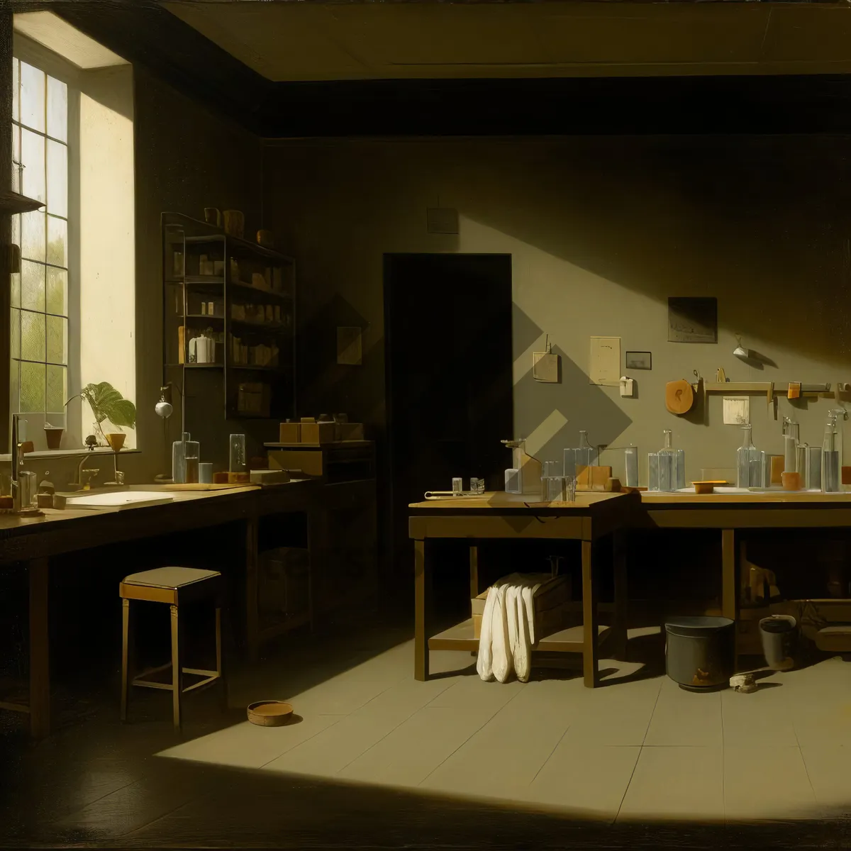 Picture of Modern interior design of a stylish restaurant.