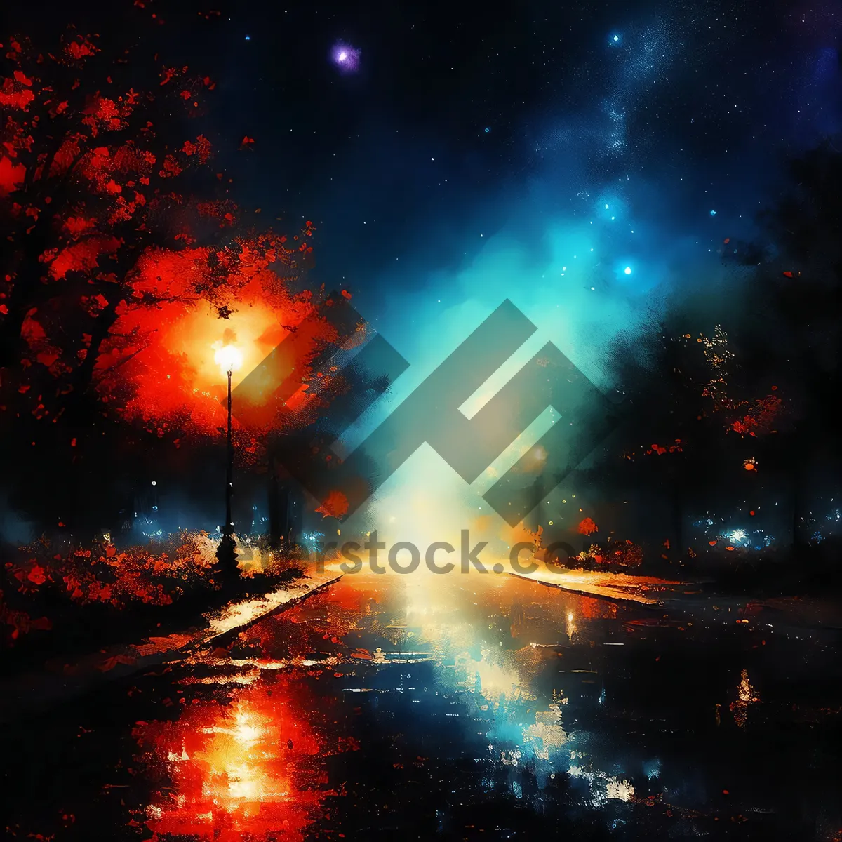 Picture of Dark Sky Fantasy Galaxy Wallpaper with Bright Stars