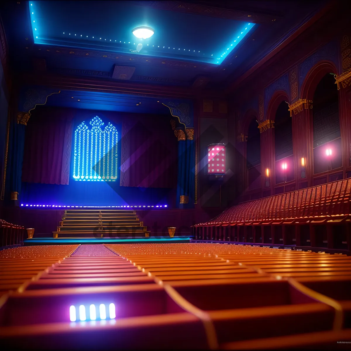 Picture of Cinematic Stage with Stunning Lighting Effects