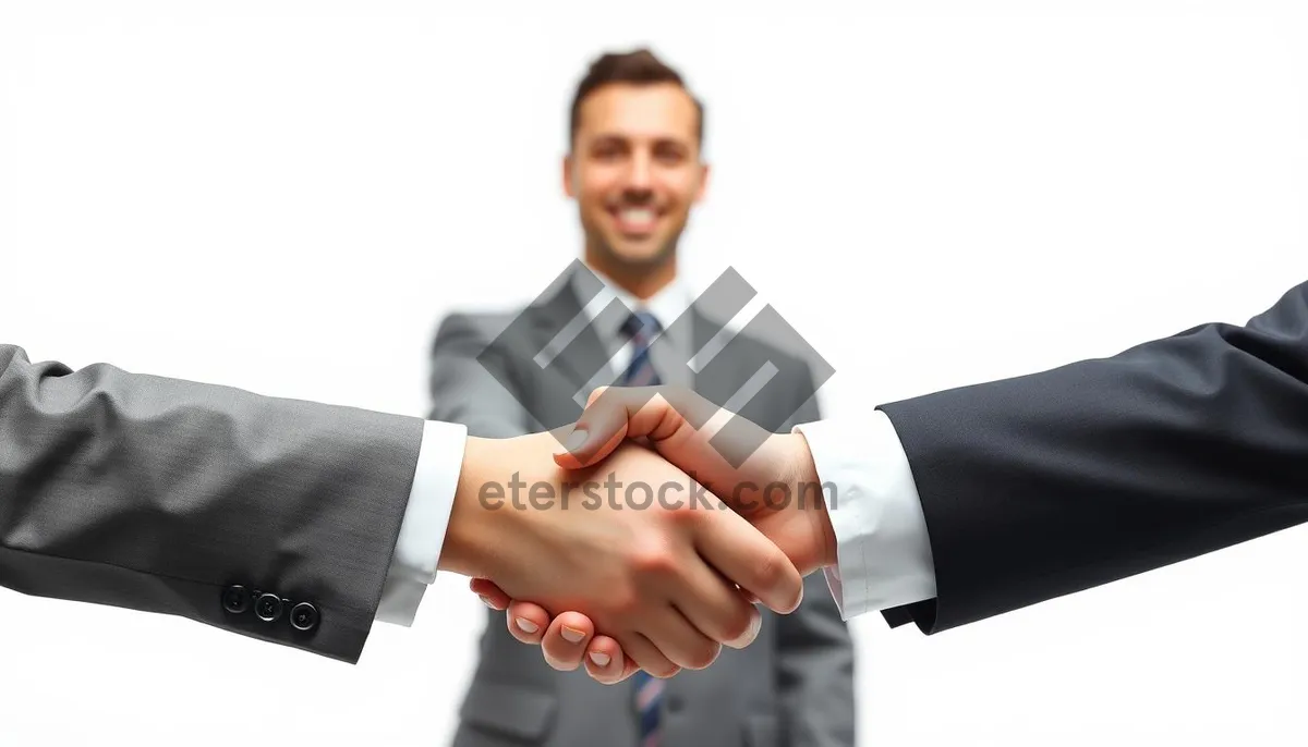 Picture of Happy male professional in corporate office holding paperwork.