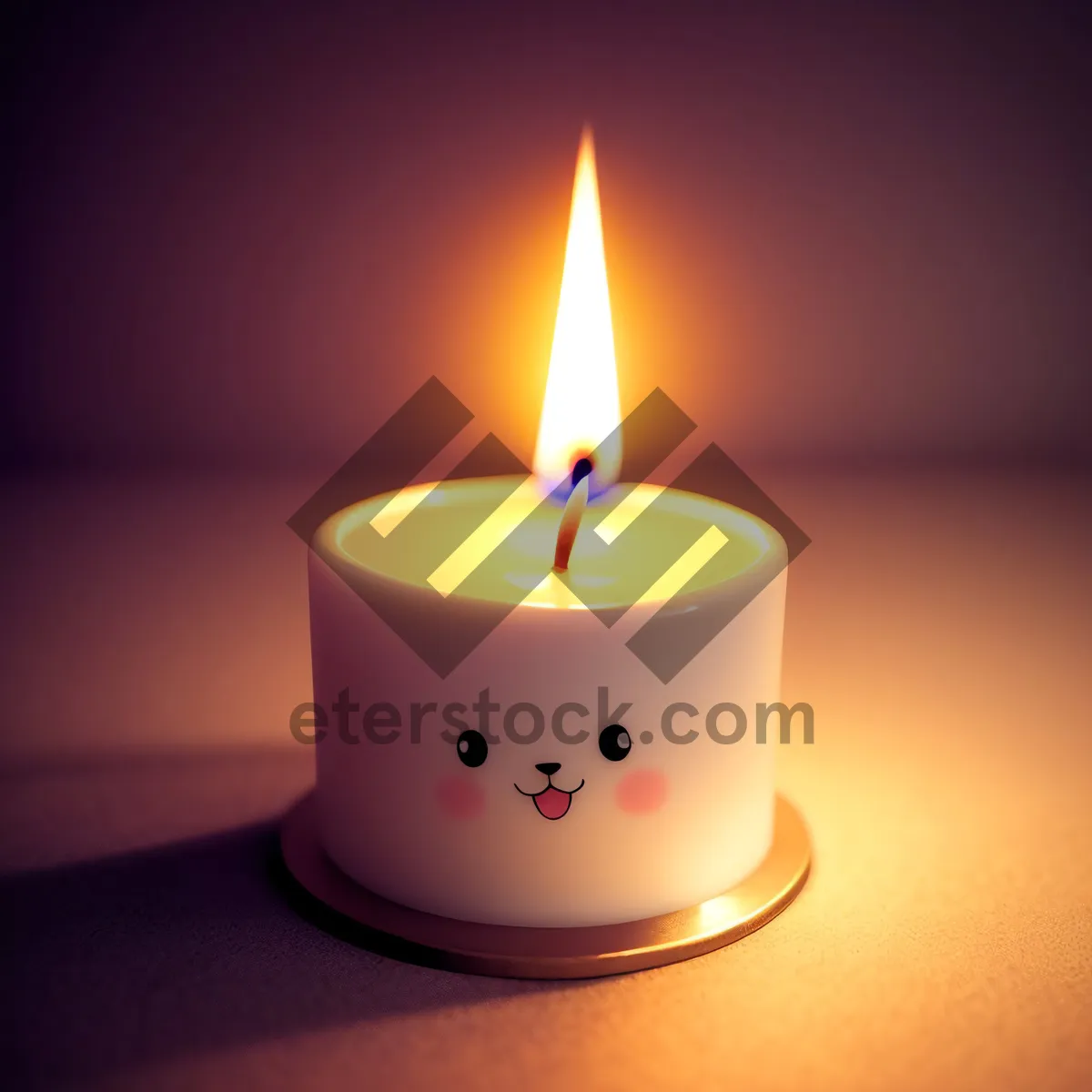 Picture of Glowing Flames: A Captivating Candle's Fiery Radiance