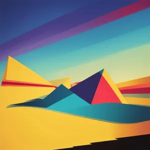 3D lightning pyramid design symbolizing a country