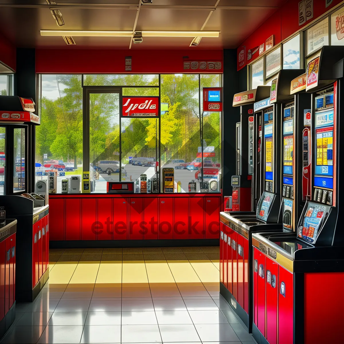 Picture of Mechanical Slot Machine in Vintage Building