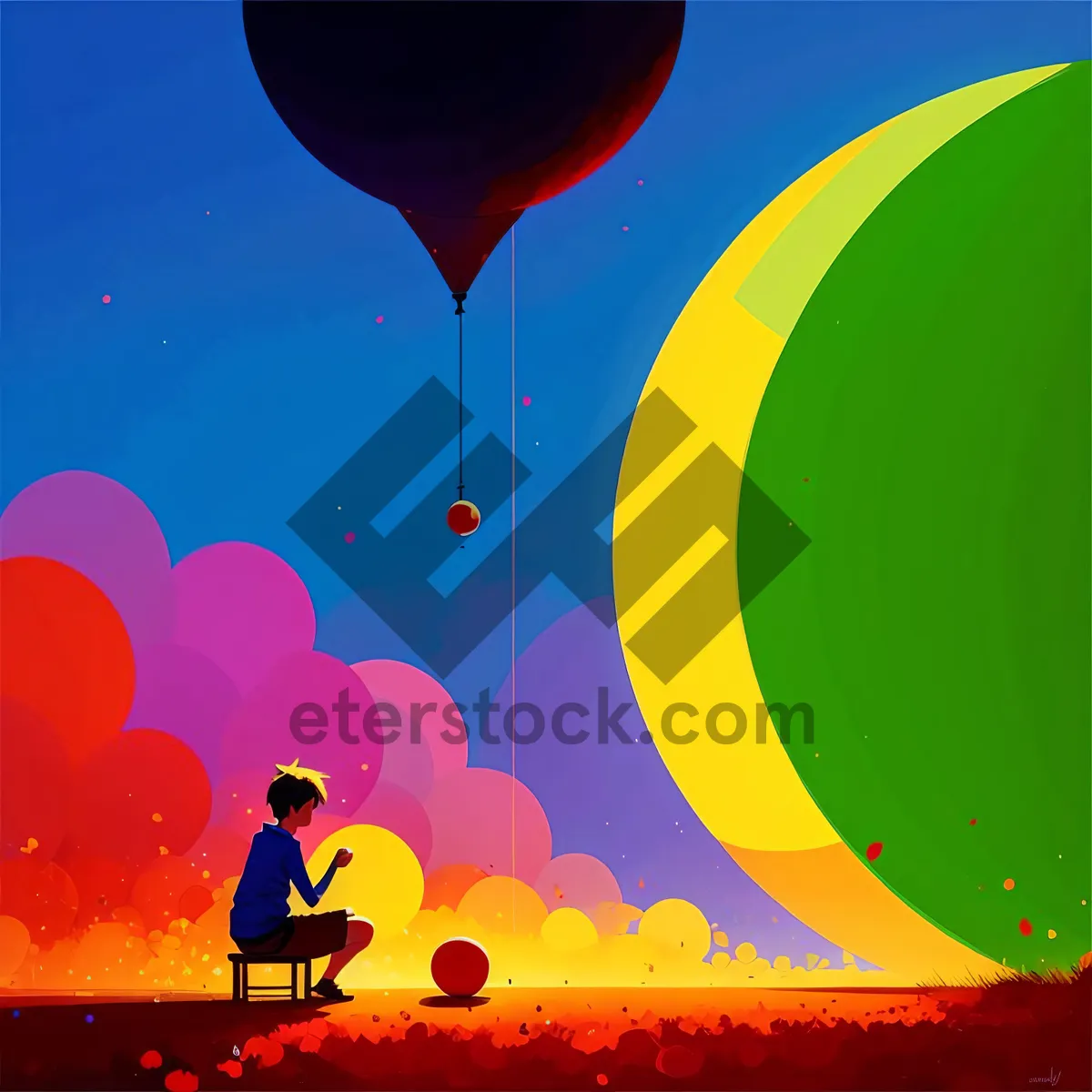 Picture of Festive Balloon Air Fun: Colorful Celebration Party Craft