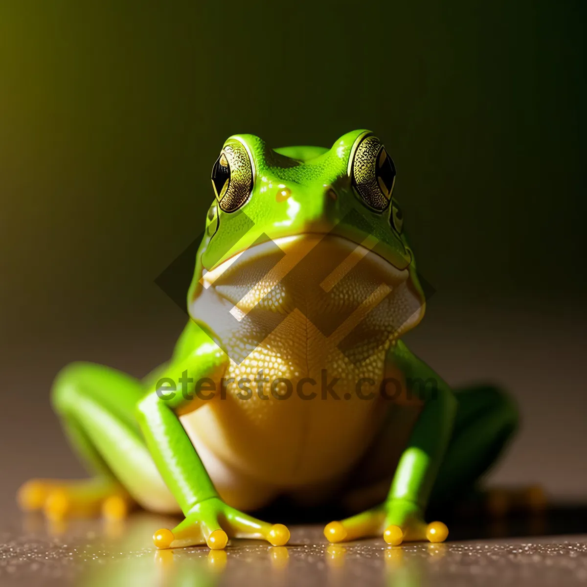 Picture of Bulging-Eyed Tree Frog Peeking Out