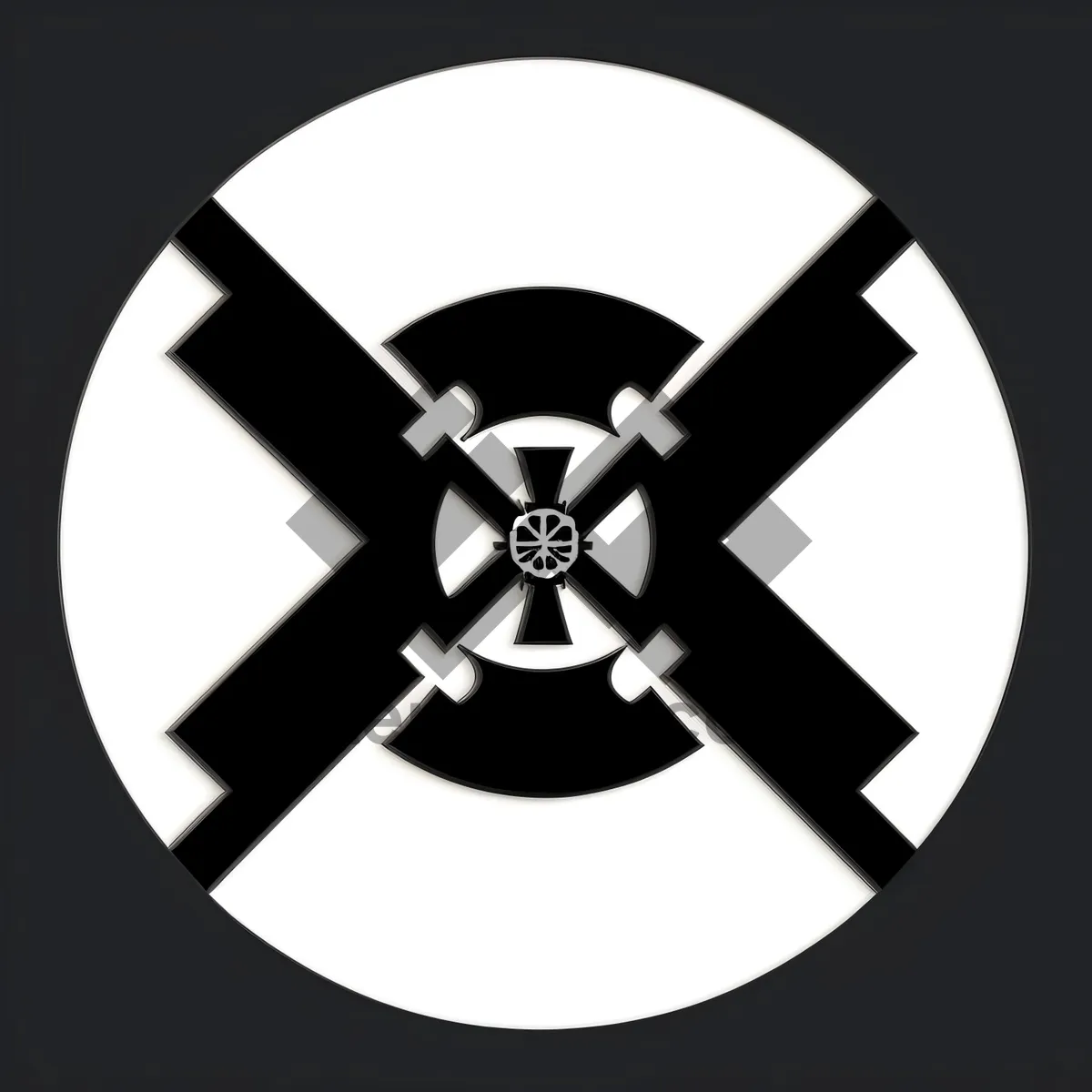 Picture of Shiny Black Nuclear Hazard Symbol