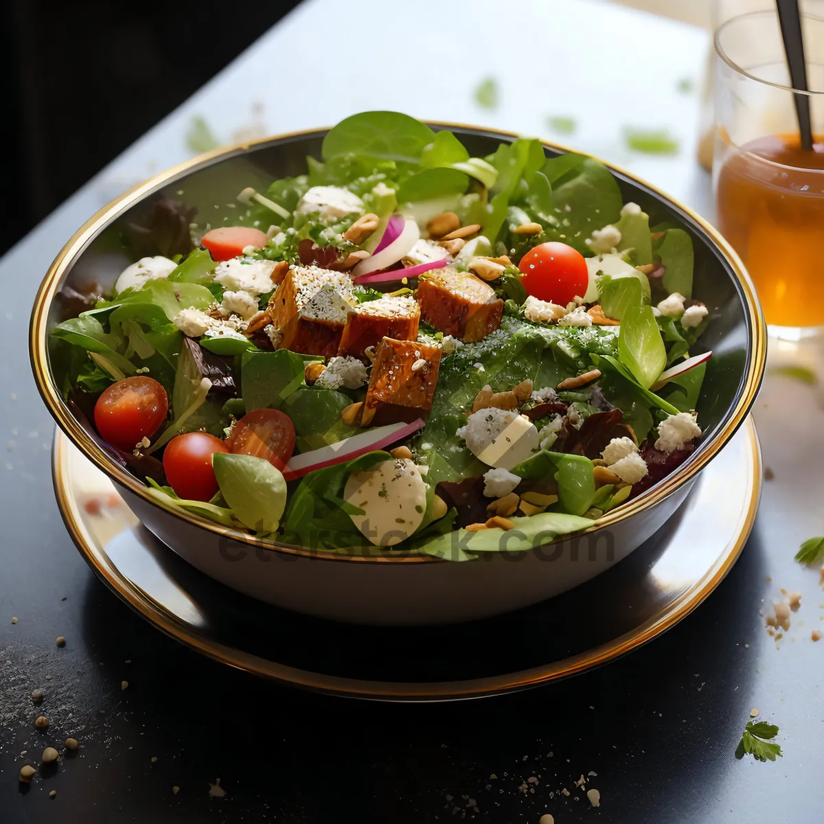 Picture of Gourmet Vegetable Salad with Chickpeas and Tomatoes